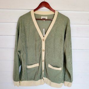 NWT Madewell Towel Terry Cardigan in Colorblock